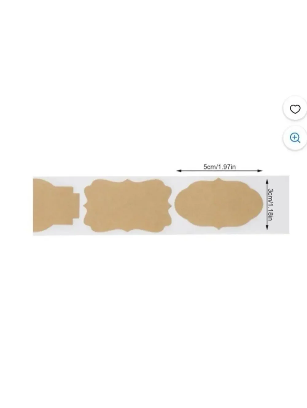 Stickers 500pcs Self-Adhesive Kraft Paper Labels Roll Bakery Home Office NEW
